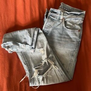 VINTAGE BEAUTIFUL BABY BLUE LEVI 501 JEANS